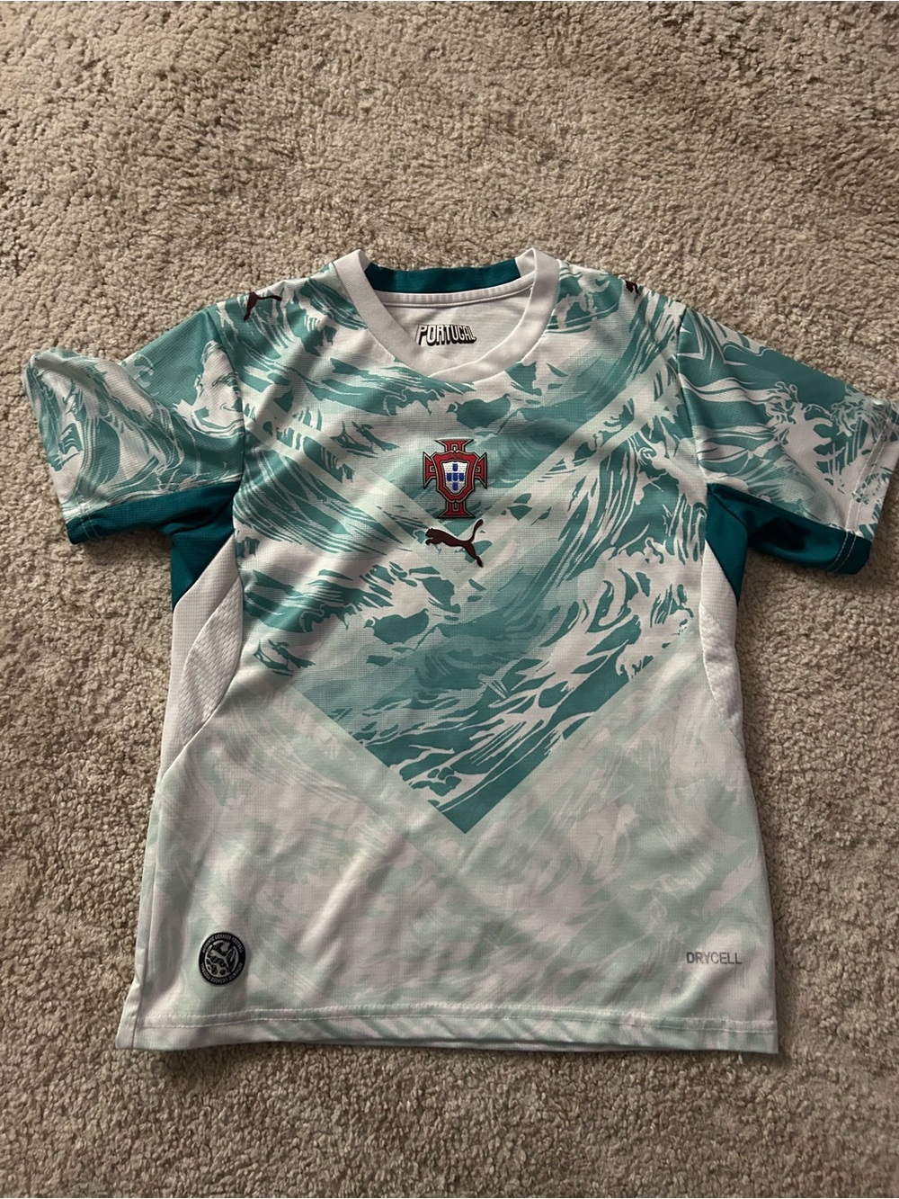 Puma Kids Teal and White Portugal World Cup 2026 WITH SHORTS new